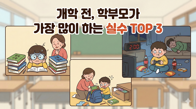 개학 전, 학부모가 많이 하는 실수 TOP 3